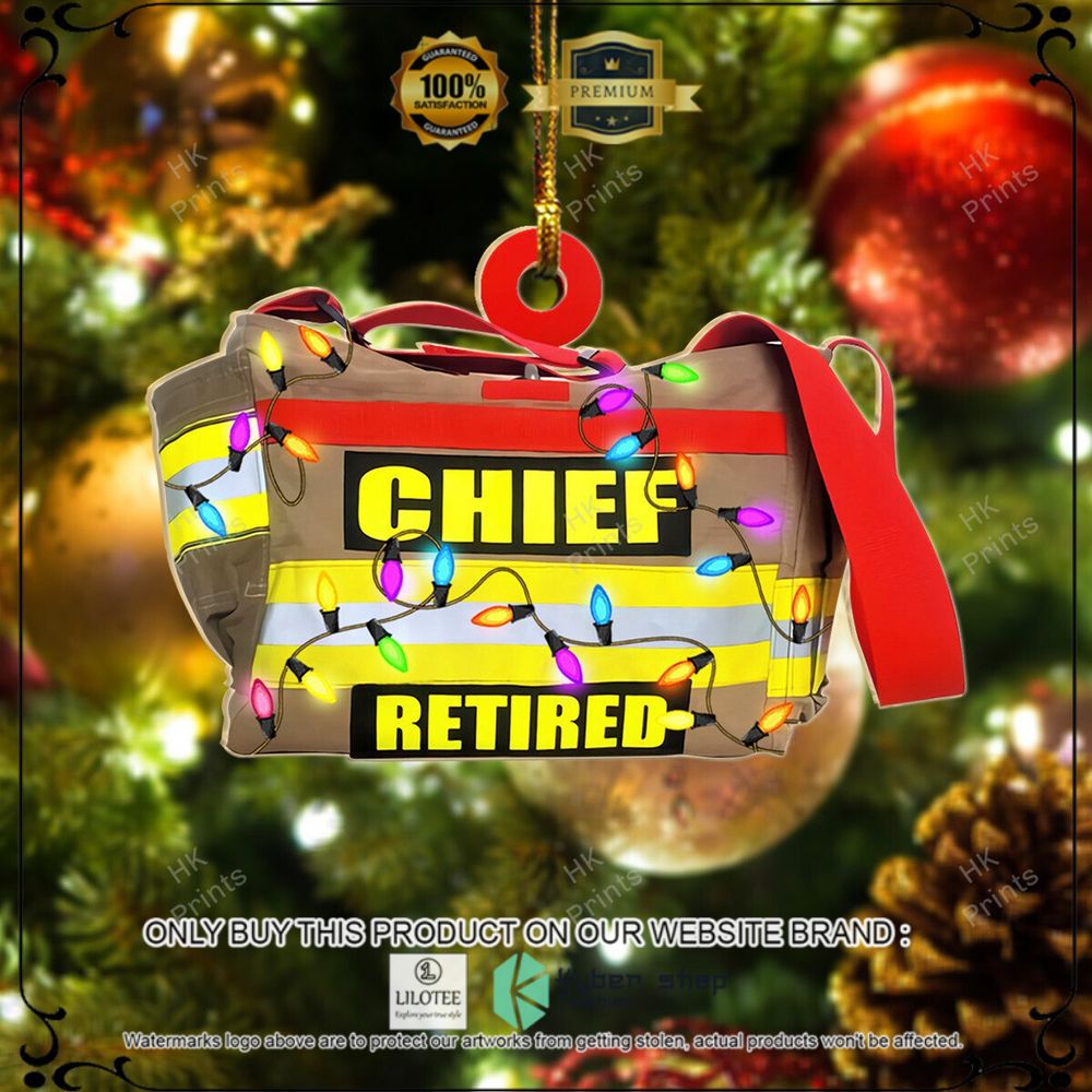 firefighter retired chief turnout bag christmas ornament 1 16914