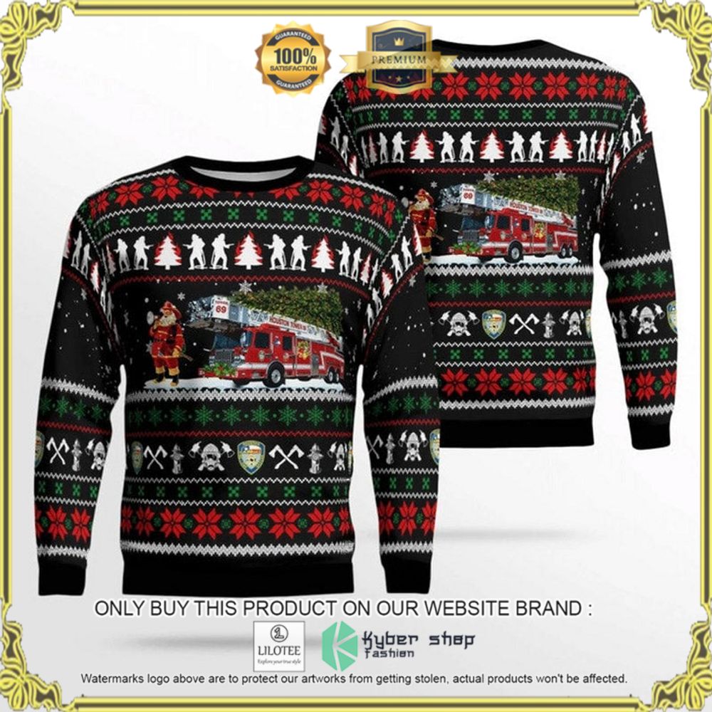 firefighter with santa christmas sweater 1 54055
