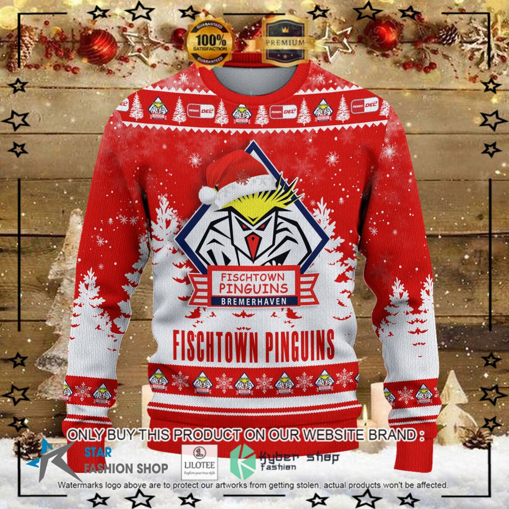 fischtown pinguins red white christmas sweater 1 43942
