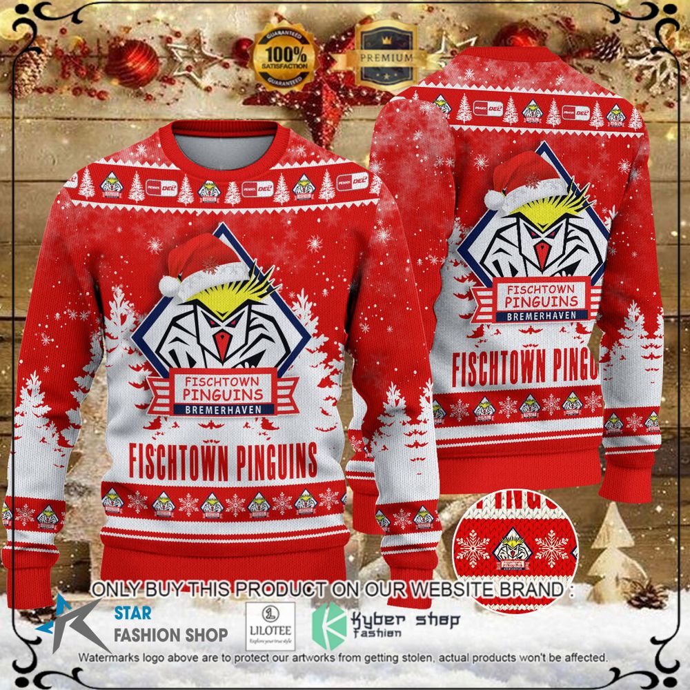 fischtown pinguins red white christmas sweater 1 76423