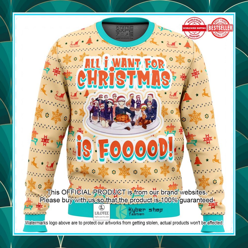 food wars culinary academy christmas sweater 1 618