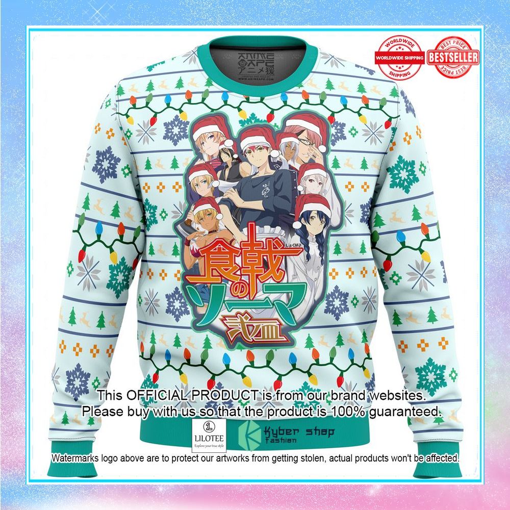 food wars fight to conquer christmas sweater 1 256