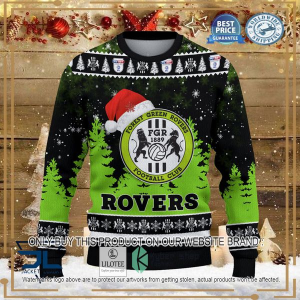 forest green rovers black christmas sweater 2 4194
