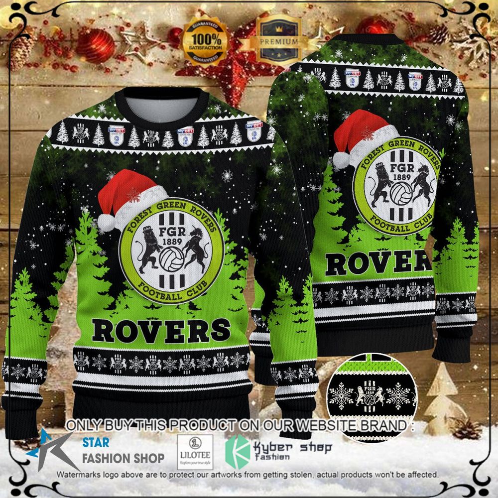 forest green rovers f c green black christmas sweater 1 3410