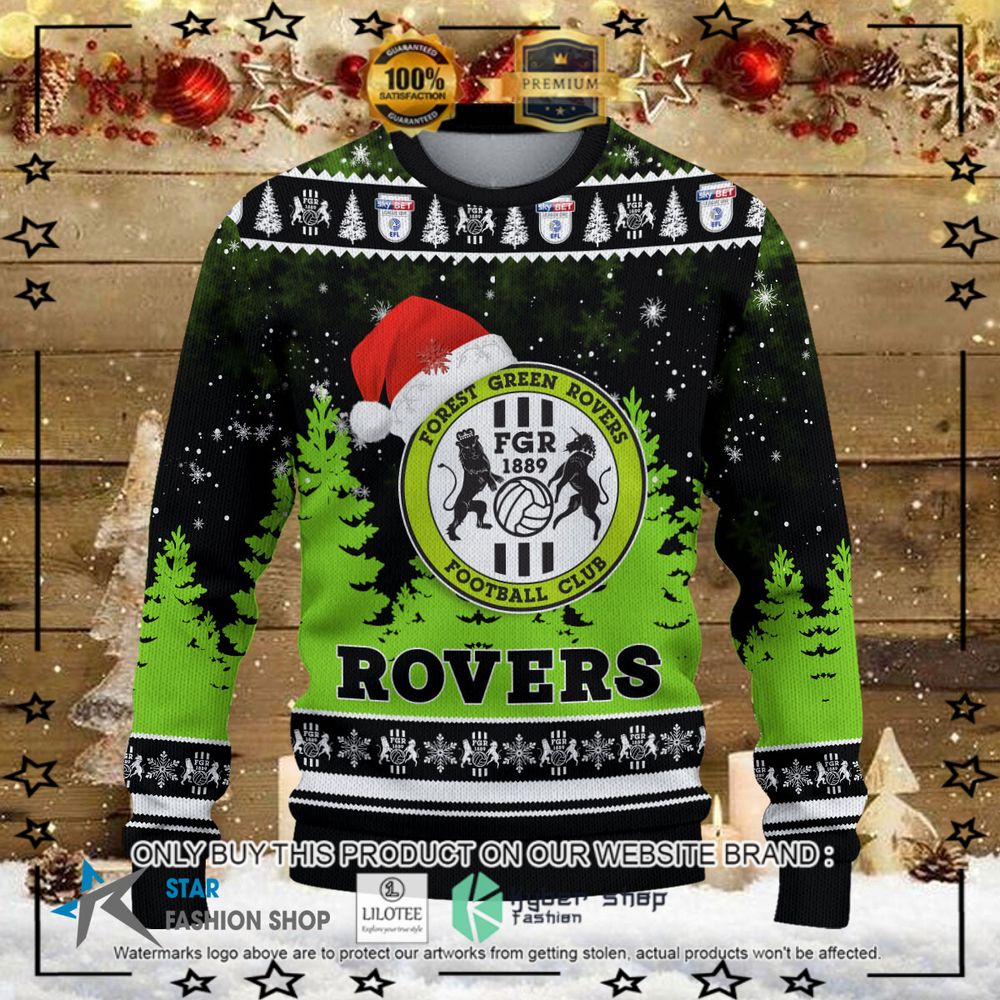 forest green rovers f c green black christmas sweater 1 97972