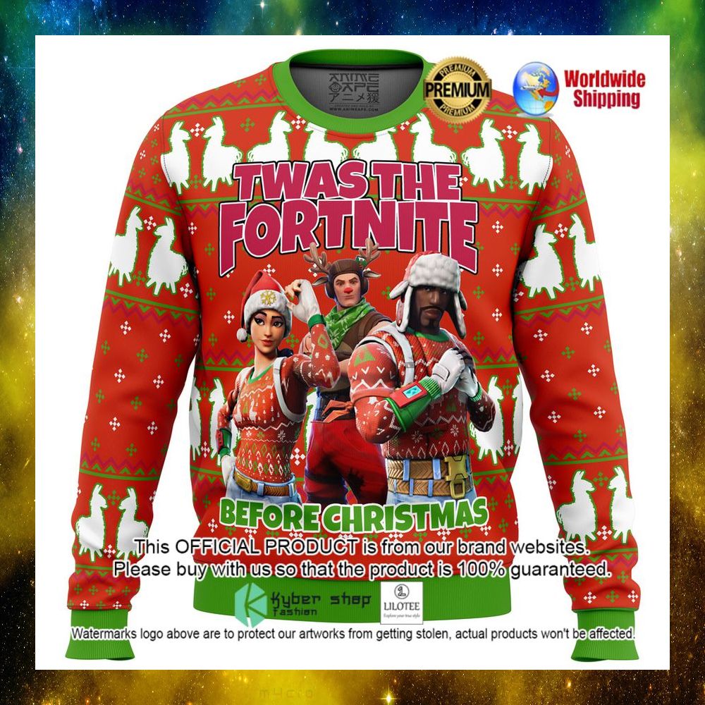 fortnite twas night christmas sweater 1 251