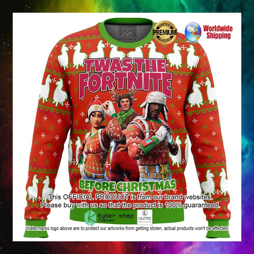 fortnite twas night christmas sweater 1 820
