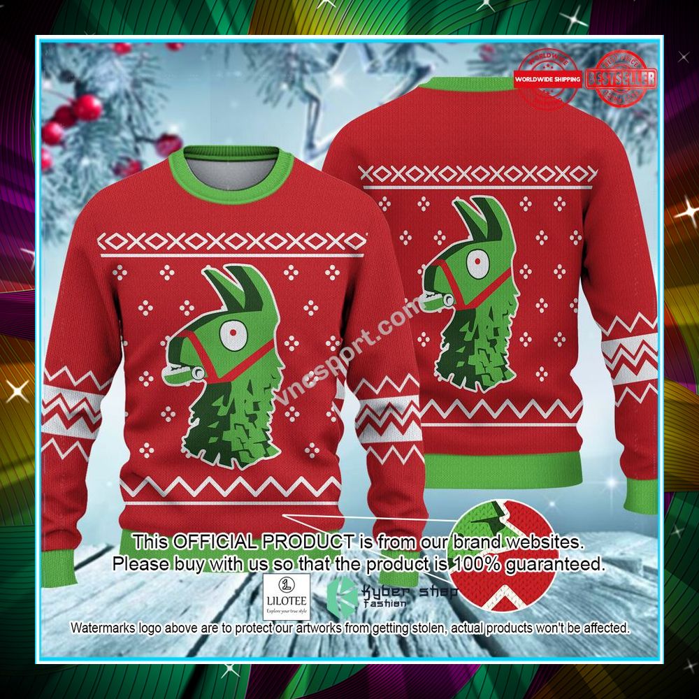 fortnite v bucks red christmas sweater 1 197