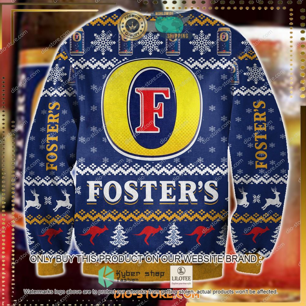foster beer blue ugly sweater 1 23199