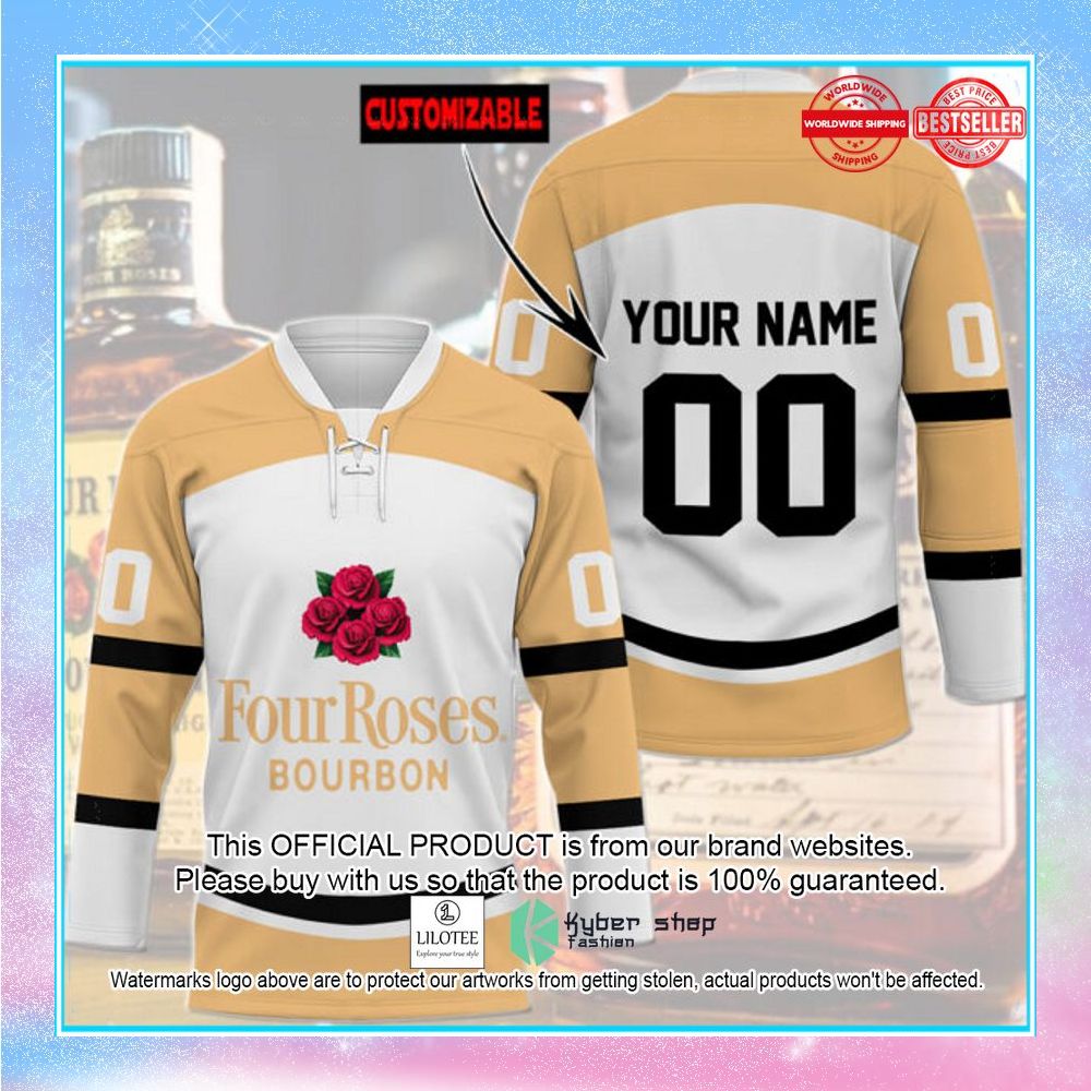 four roses bourbon custom name hockey jersey 1 987