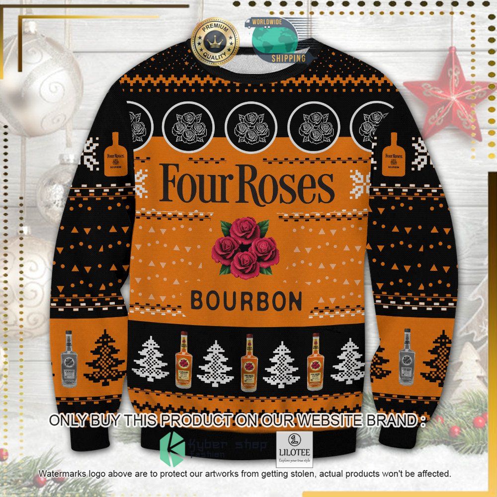 four roses bourbon knitted christmas sweater 1 25532