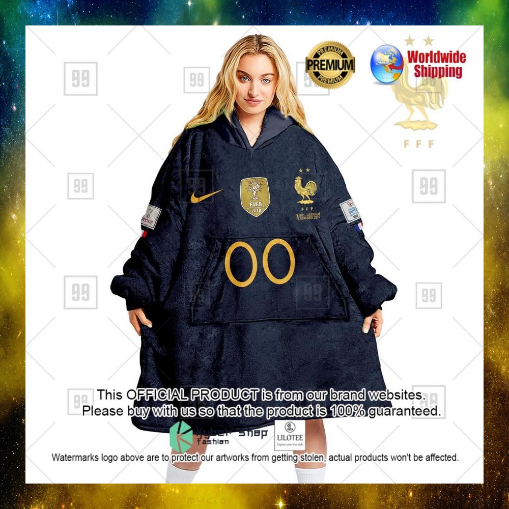 france football fifa world cup 2022 personalized oodie hoodie blanket 1 722