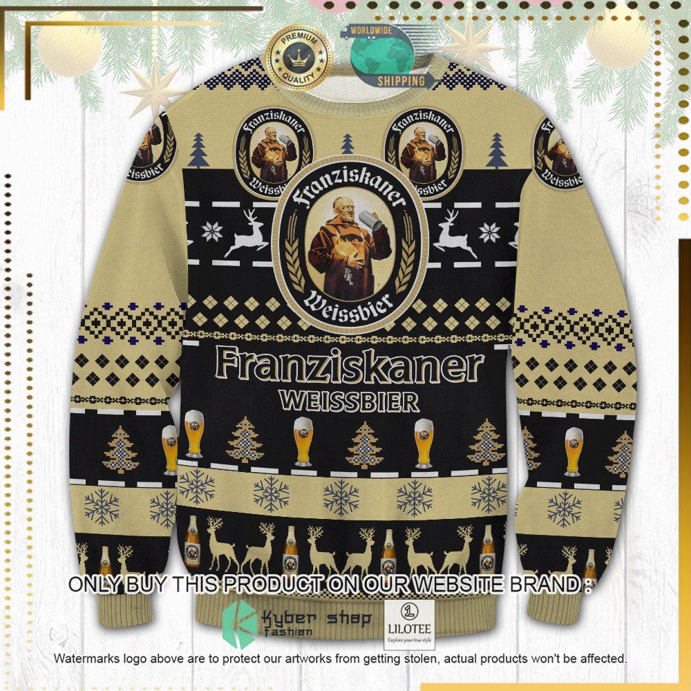 franziskaner weissbier knitted christmas sweater 1 14402
