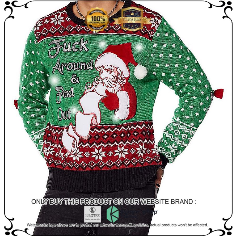 fuck around and find out santa christmas sweater 1 59897