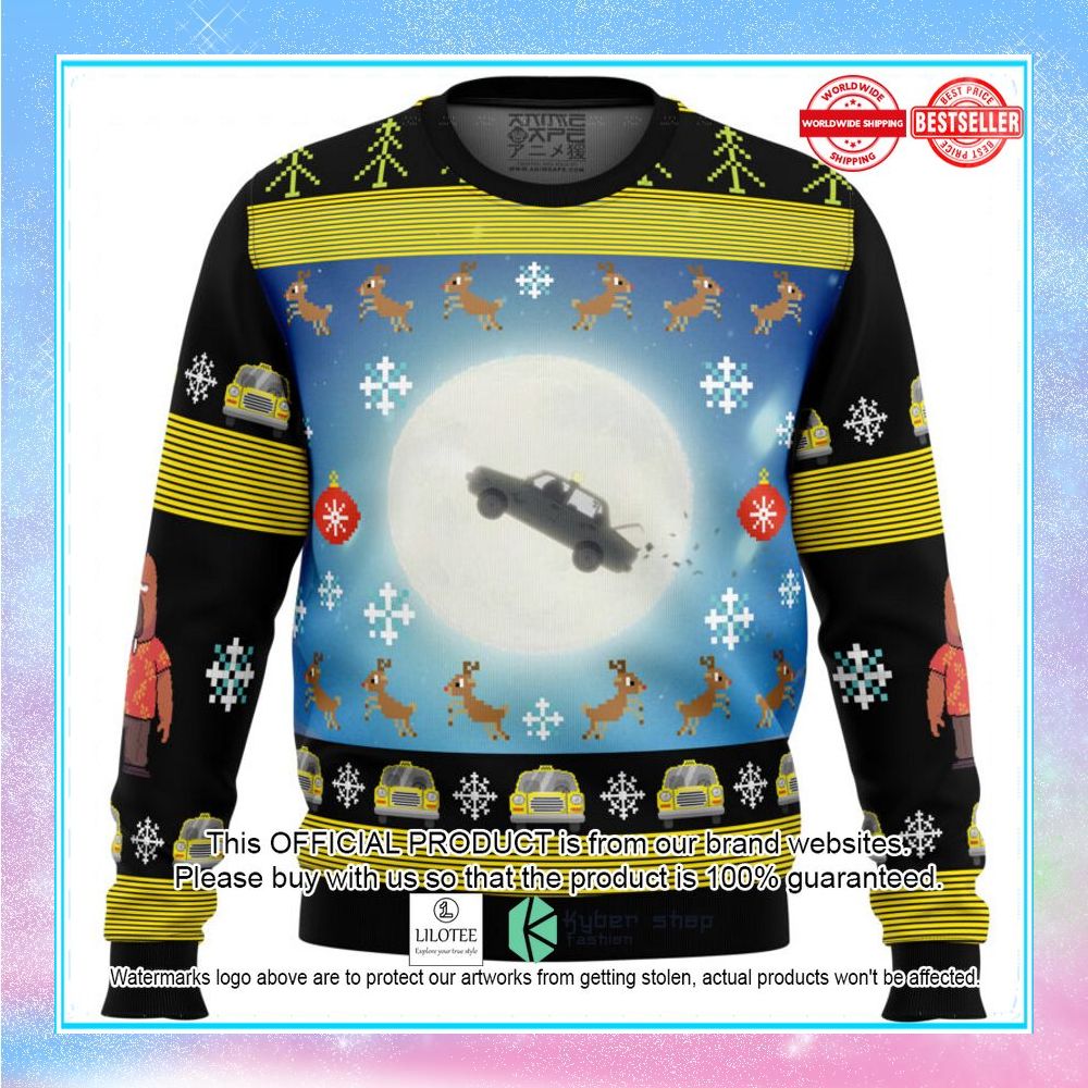 full moon odd taxi christmas sweater 1 876