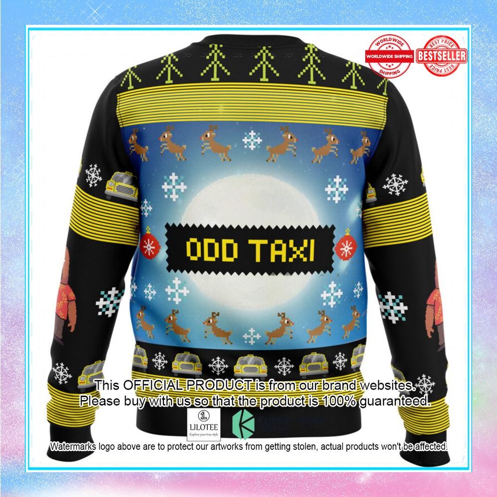 full moon odd taxi christmas sweater 2 211