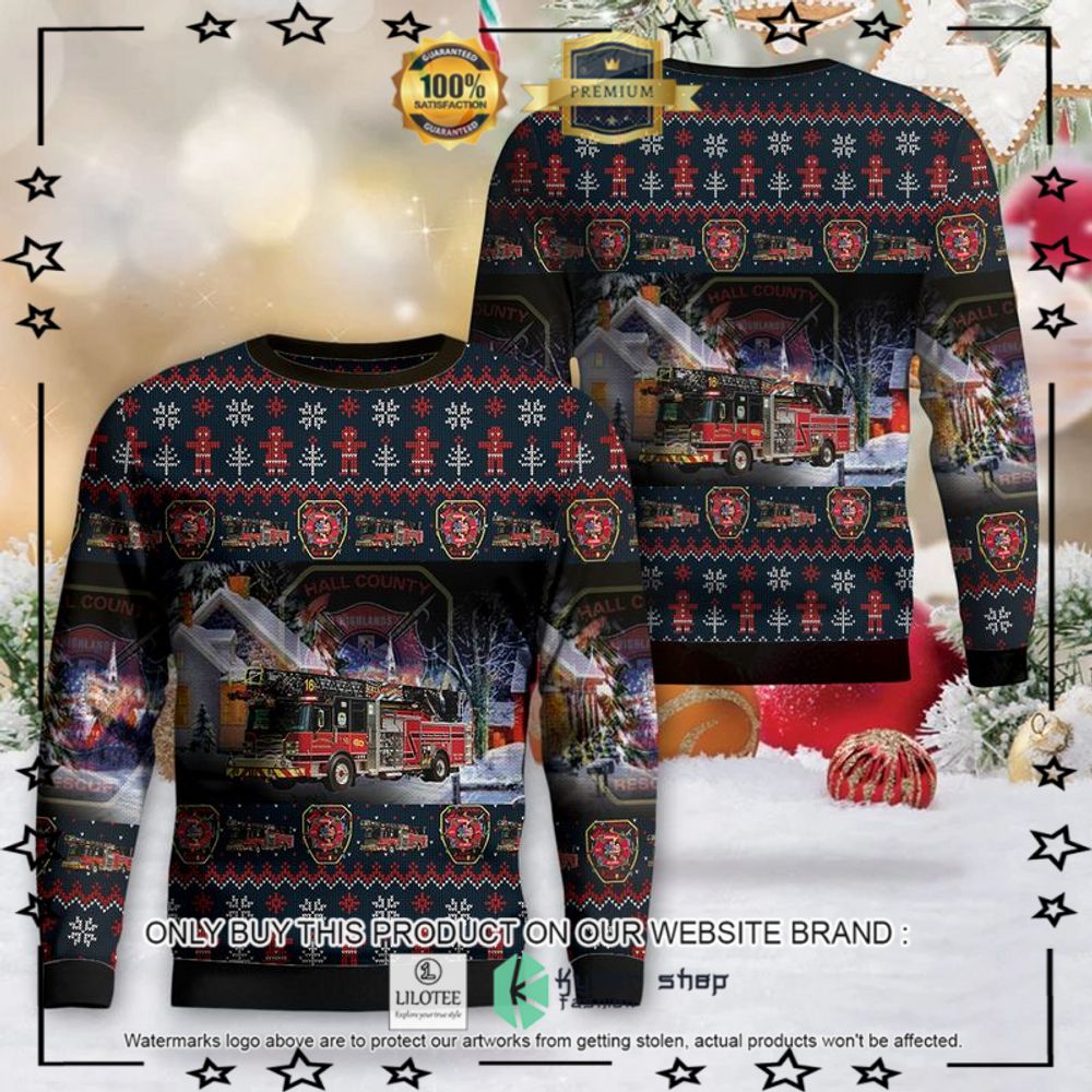 gainesville georgia hall county fire services christmas sweater 1 48833