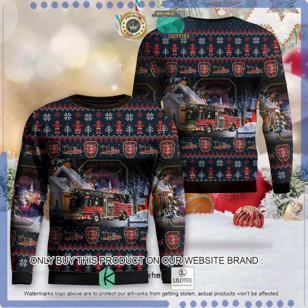 gainesville georgia hall county fire services christmas sweater 1 53300