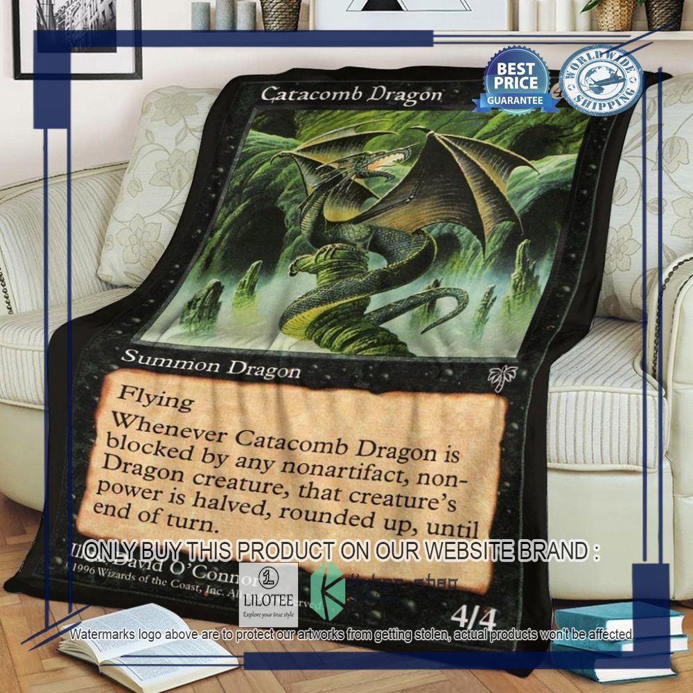 Game Magic The Gathering Catacomb Dragon Blanket - LIMITED EDITION 6
