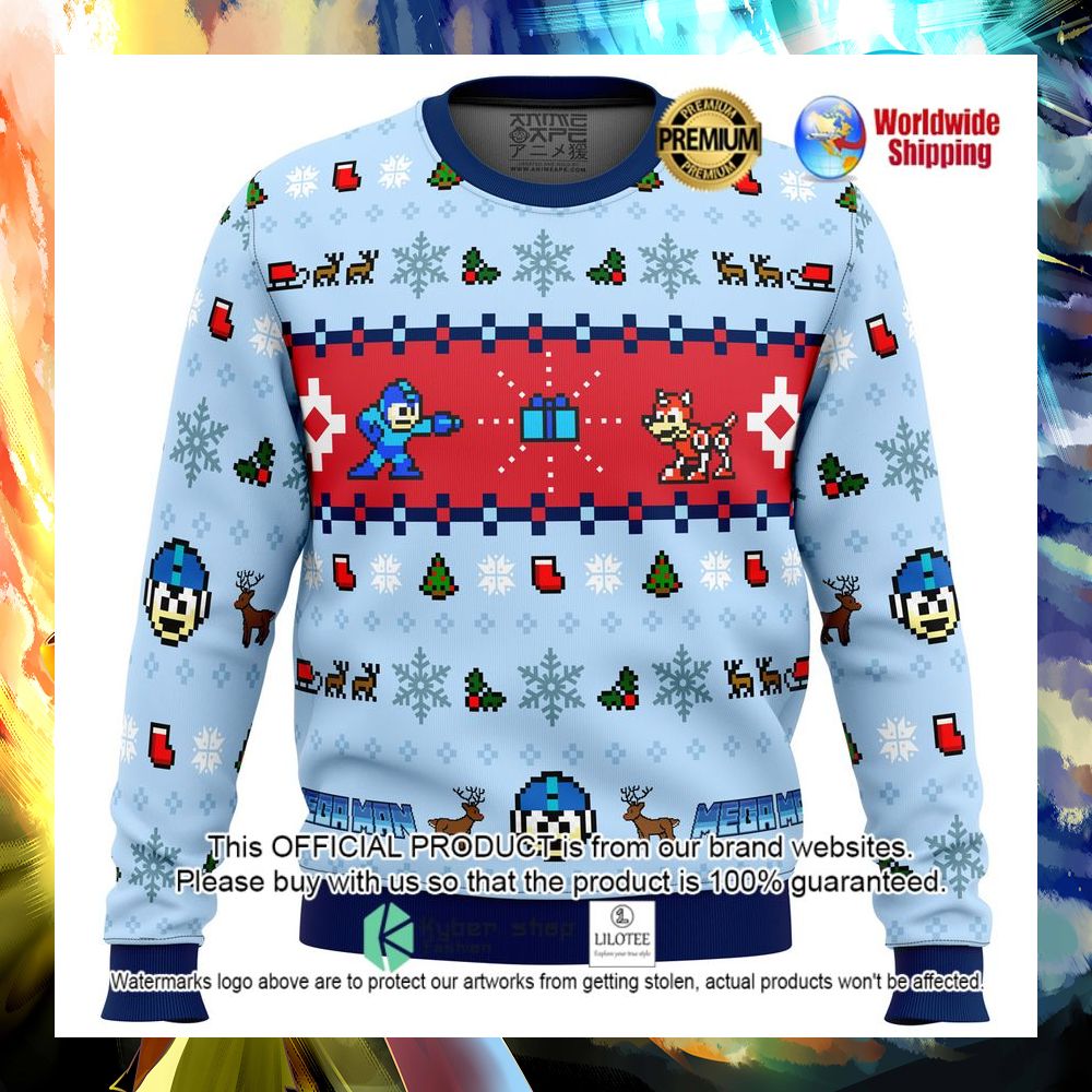 game mega man mega holiday christmas sweater 1 927
