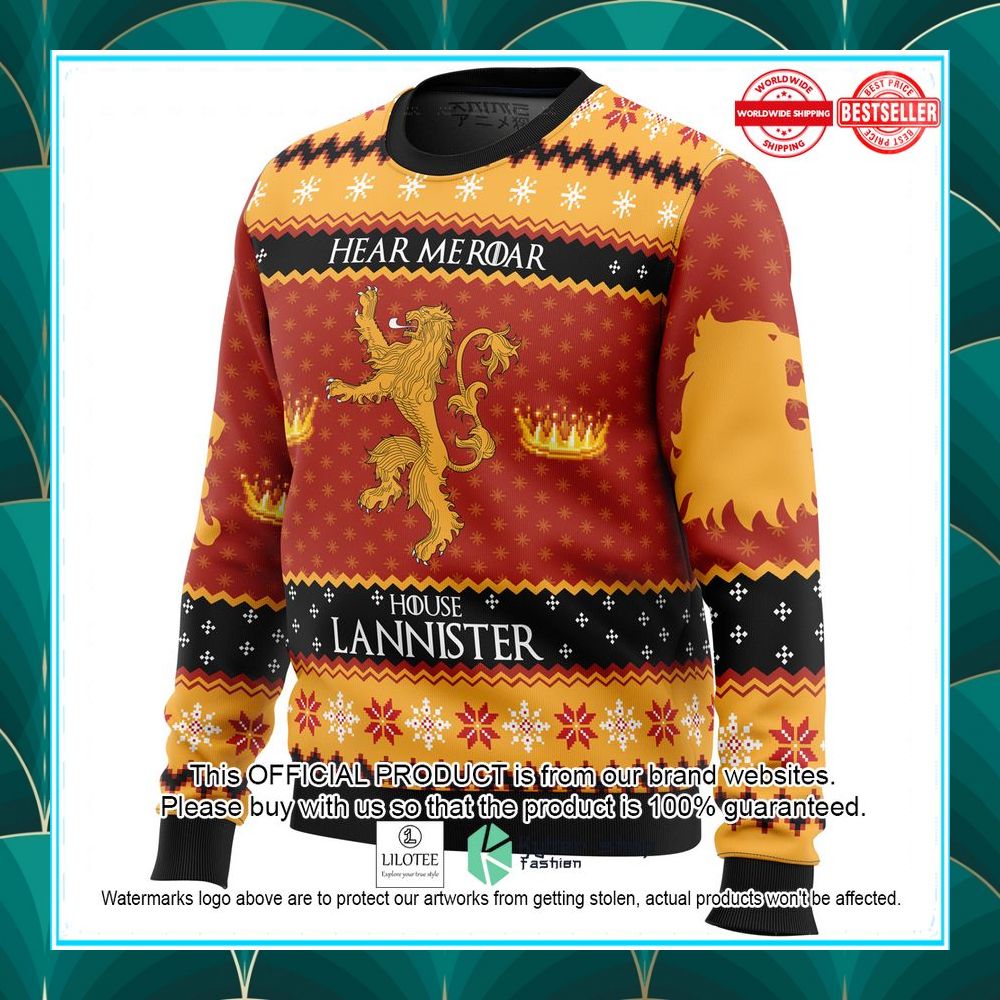 game of thrones house lannister christmas sweater 3 629