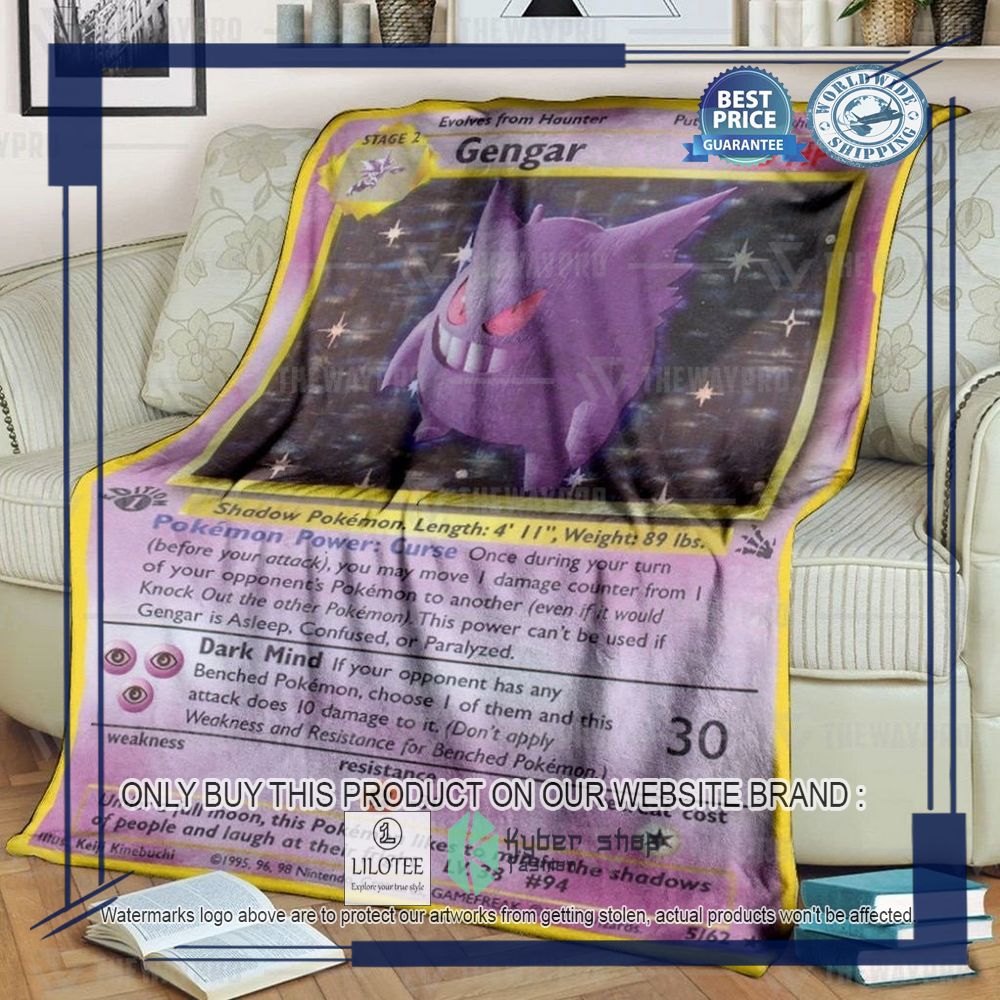 Gengar Holo 1st Edition Pokemon Blanket - LIMITED EDITION 6