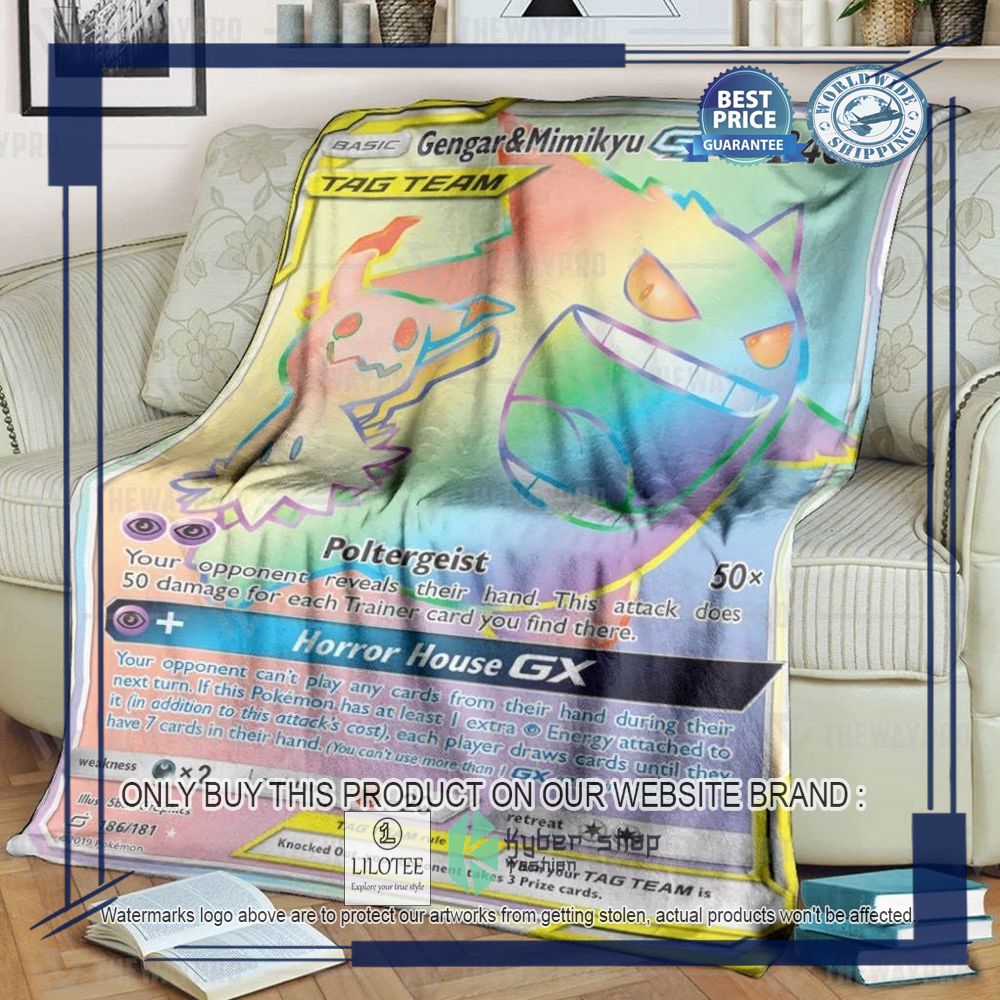 Gengar & Mimikyu-GX Pokemon Blanket - LIMITED EDITION 7