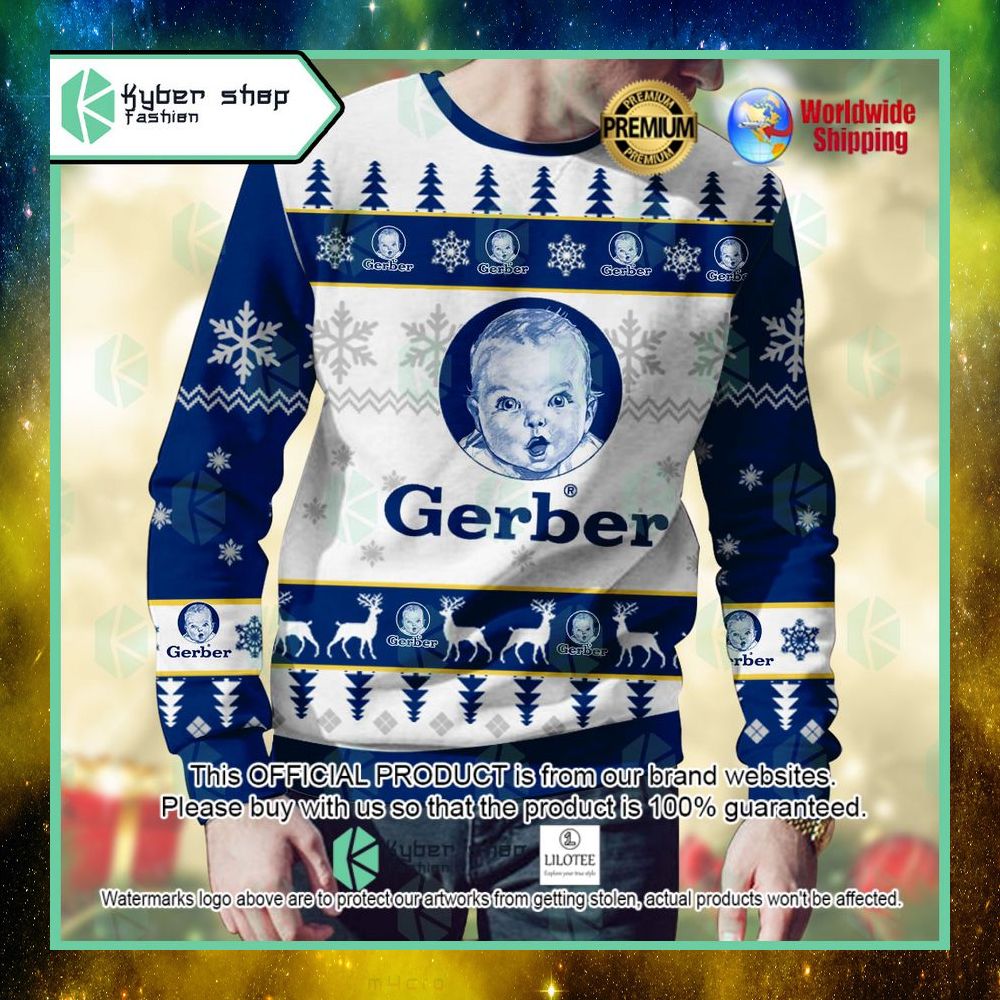 gerber custom name christmas sweater 1 334