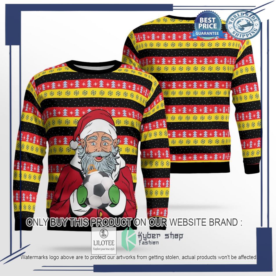 germany football santa claus ugly christmas sweater 1 4627