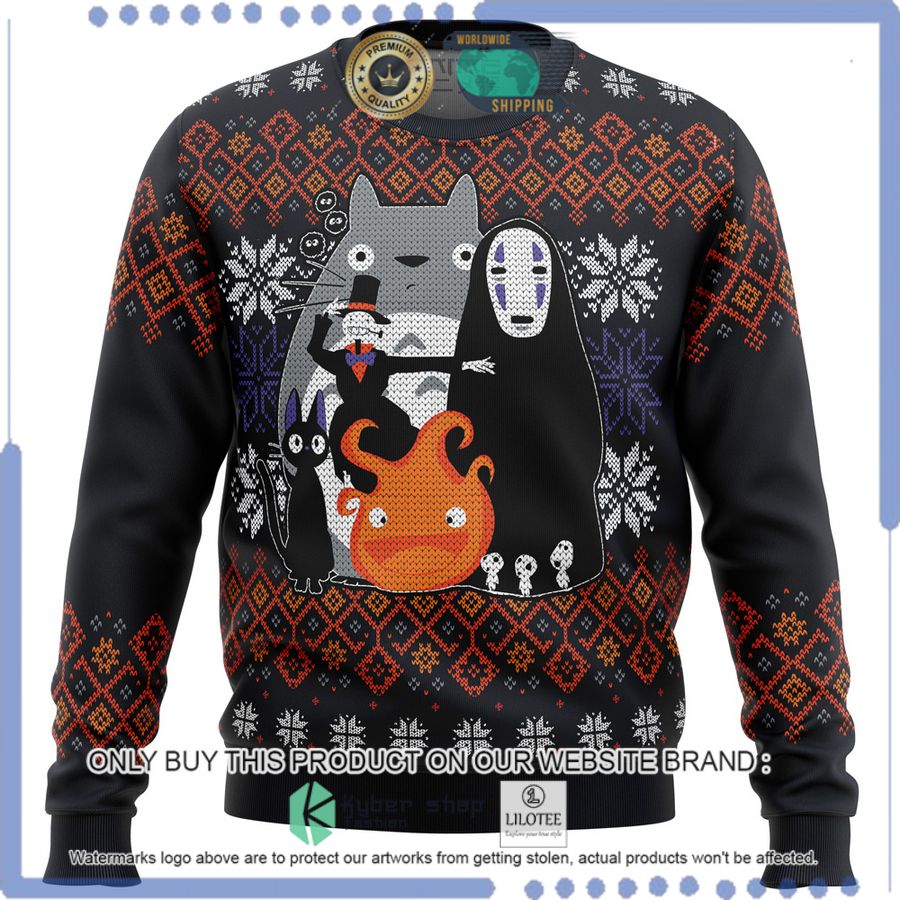 ghibli miyazaki anime christmas sweater 1 47968