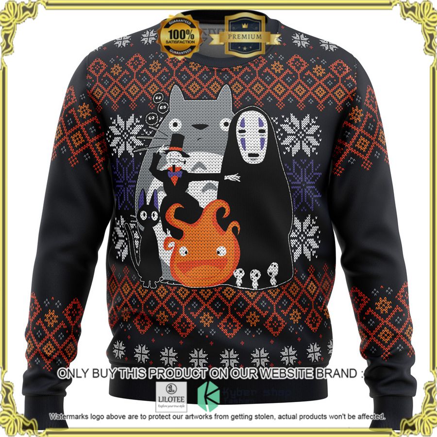 ghibli miyazaki anime christmas sweater 1 52692