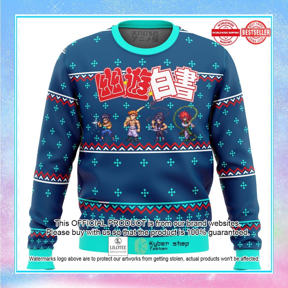 ghost fighter yuyu hakusho christmas sweater 1 162