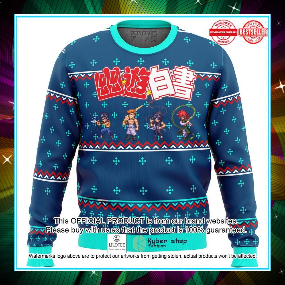 ghost fighter yuyu hakusho christmas sweater 1 645