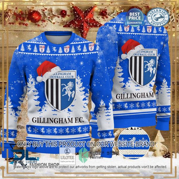 gillingham blue christmas sweater 1 2183