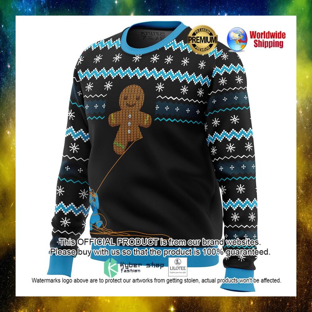 gingerbread cookie monster christmas sweater 1 550