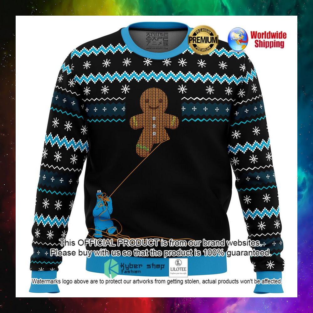 gingerbread cookie monster christmas sweater 1 731