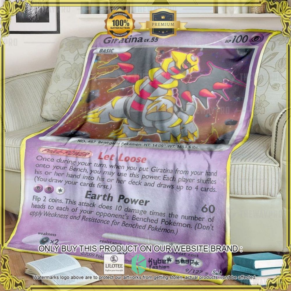 Giratina Platinum Custom Pokemon Soft Blanket - LIMITED EDITION 8