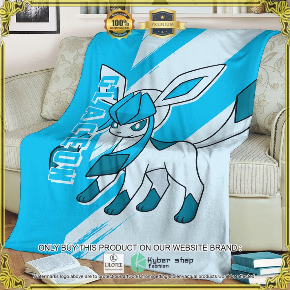 Glaceon Custom Pokemon Soft Blanket - LIMITED EDITION 8
