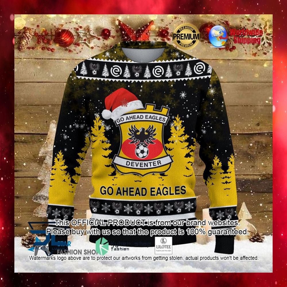 go ahead eagles deventer santa hat sweater 1 967
