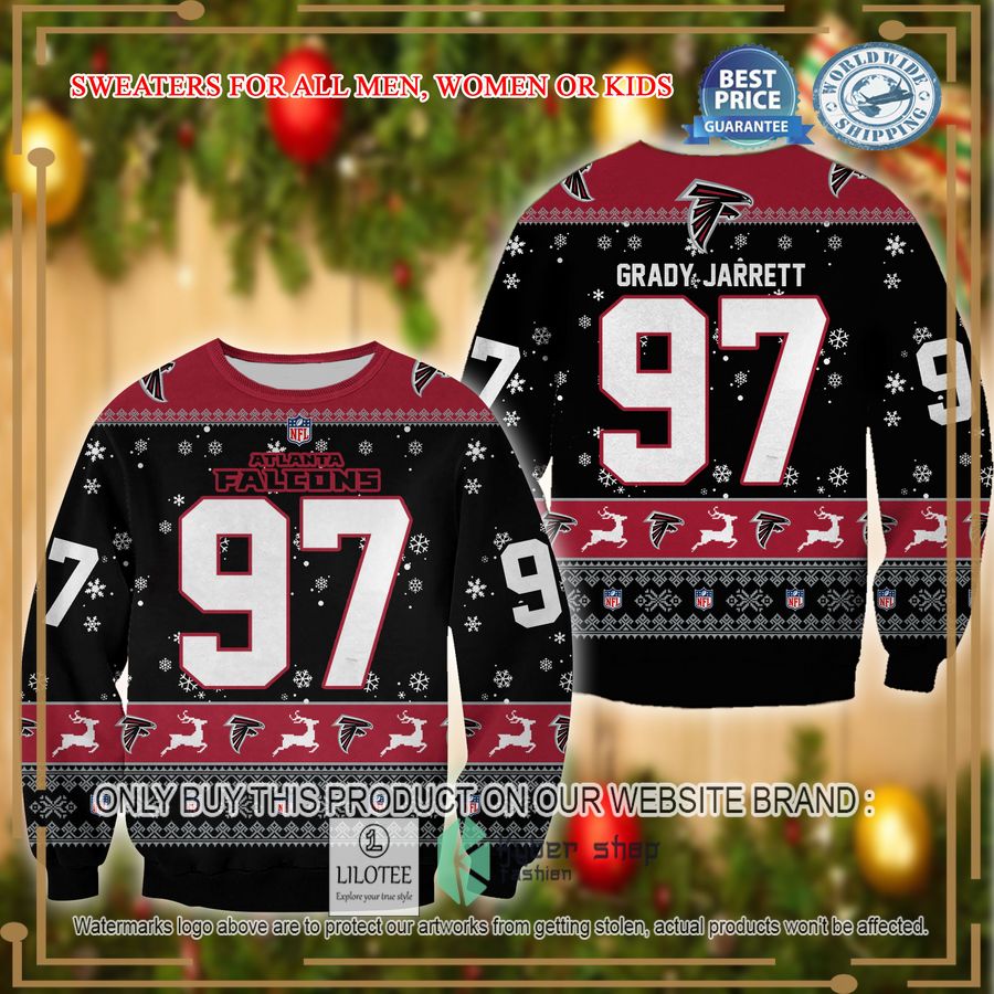 grady jarrett atlanta falcons christmas sweater 1 83681