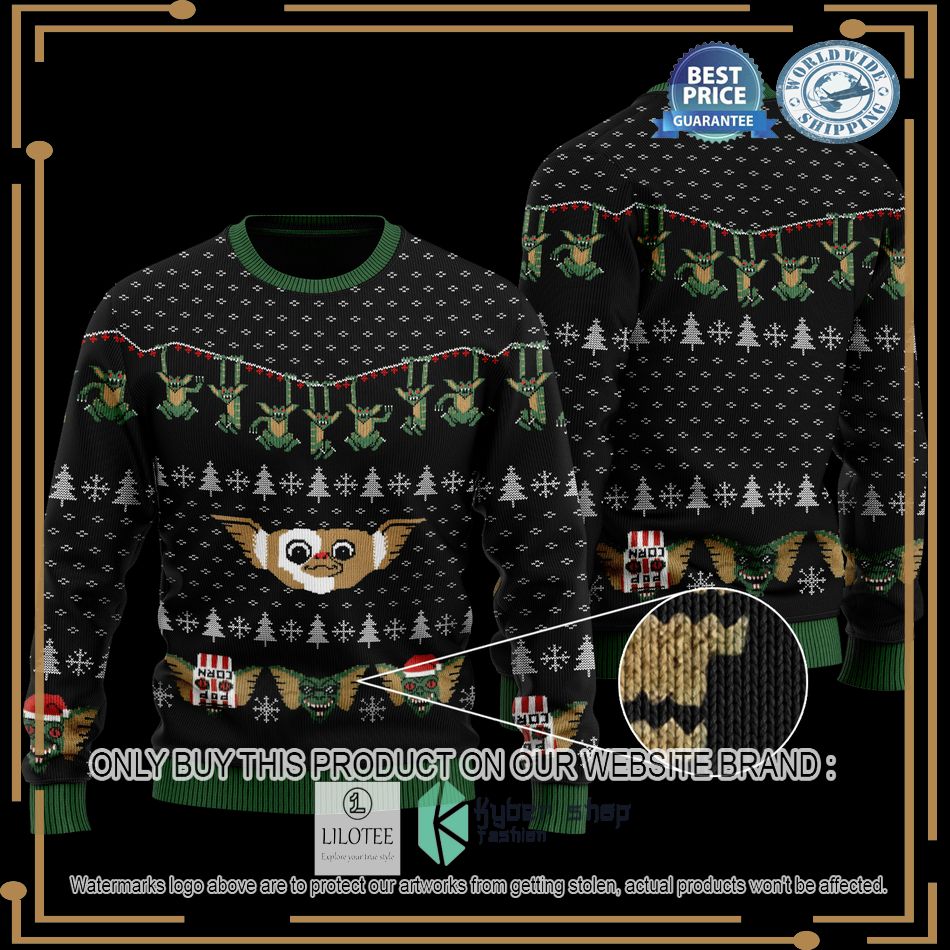 gremlins black christmas sweater 1 24371