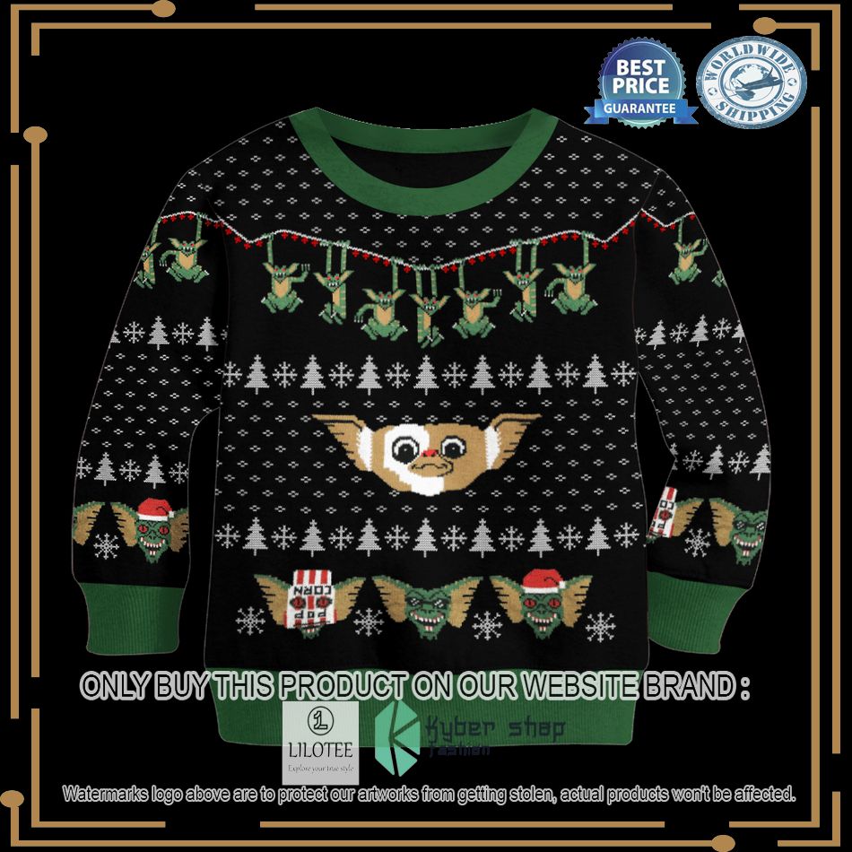 gremlins black christmas sweater 2 16306