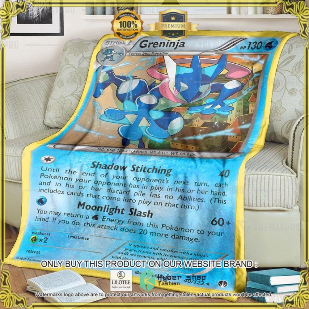 Greninja Custom Pokemon Anime Soft Blanket - LIMITED EDITION 8