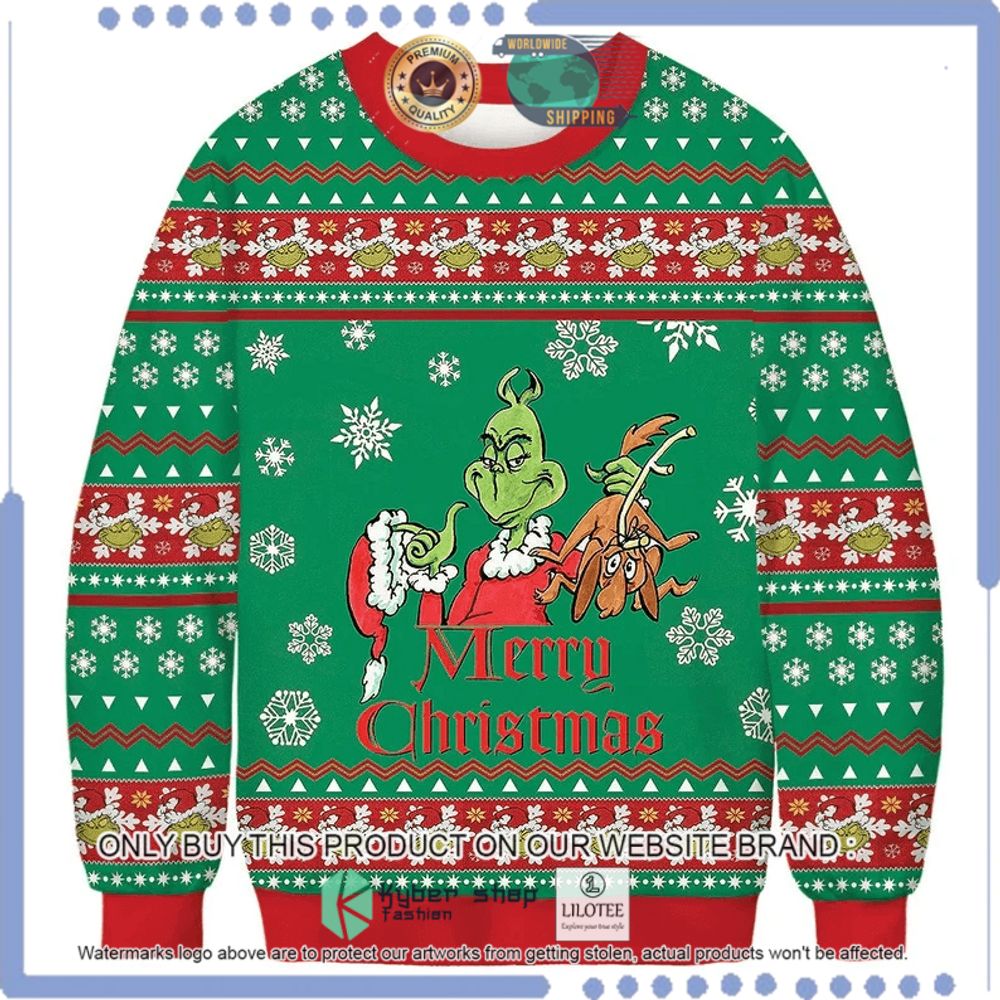 grinch and mouse christmas sweater 1 80938
