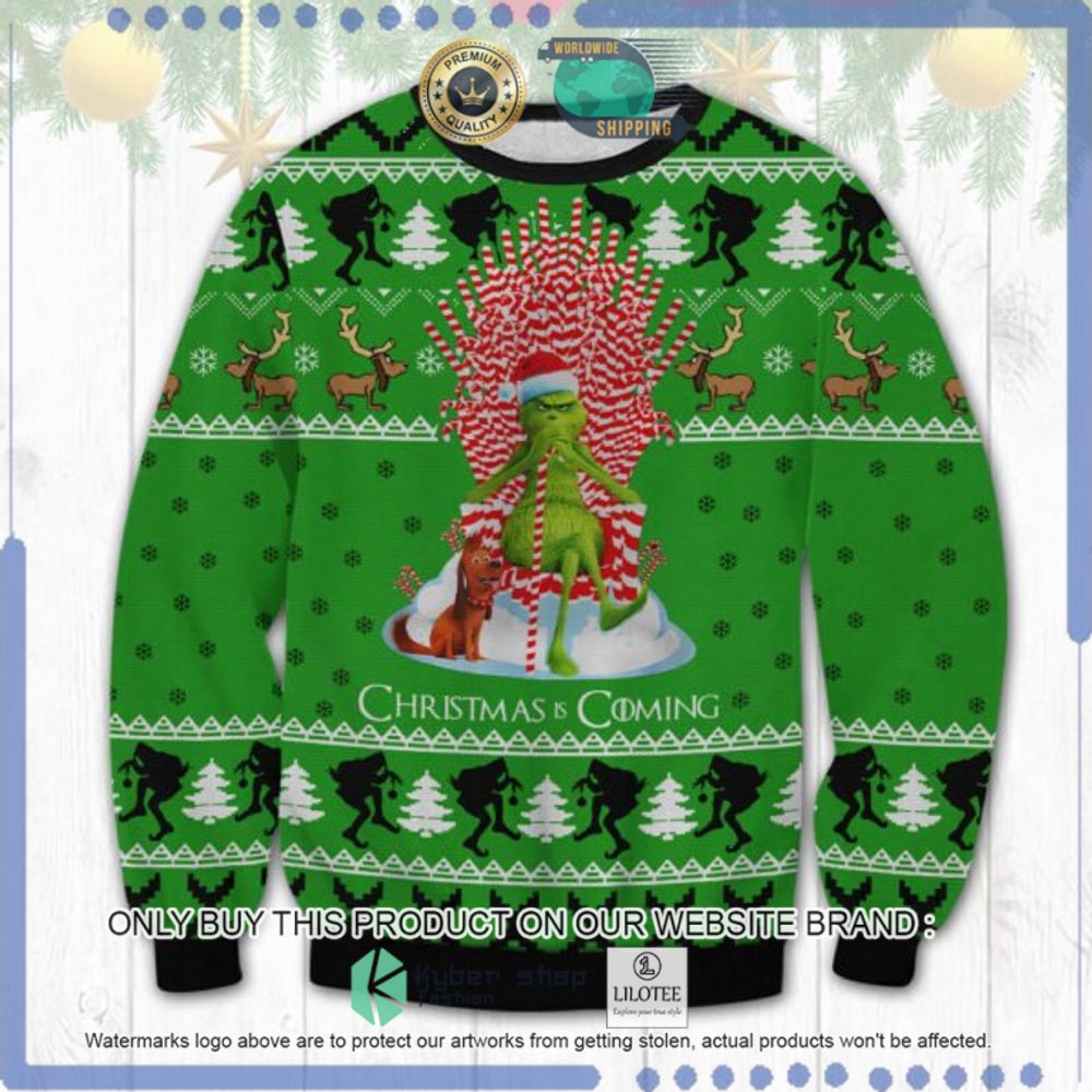 Grinch Christmas is Coming Ugly Christmas Sweater - LIMITED EDITION 8