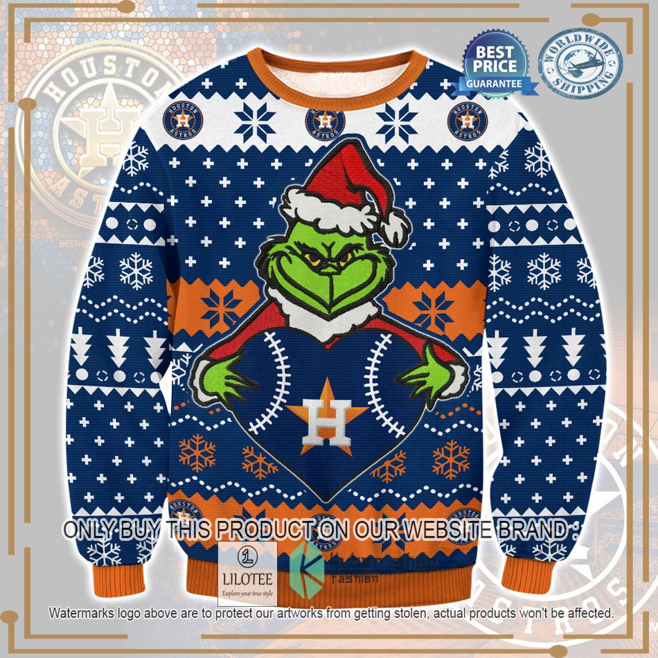 grinch houston astros heart ugly christmas sweater 1 44776