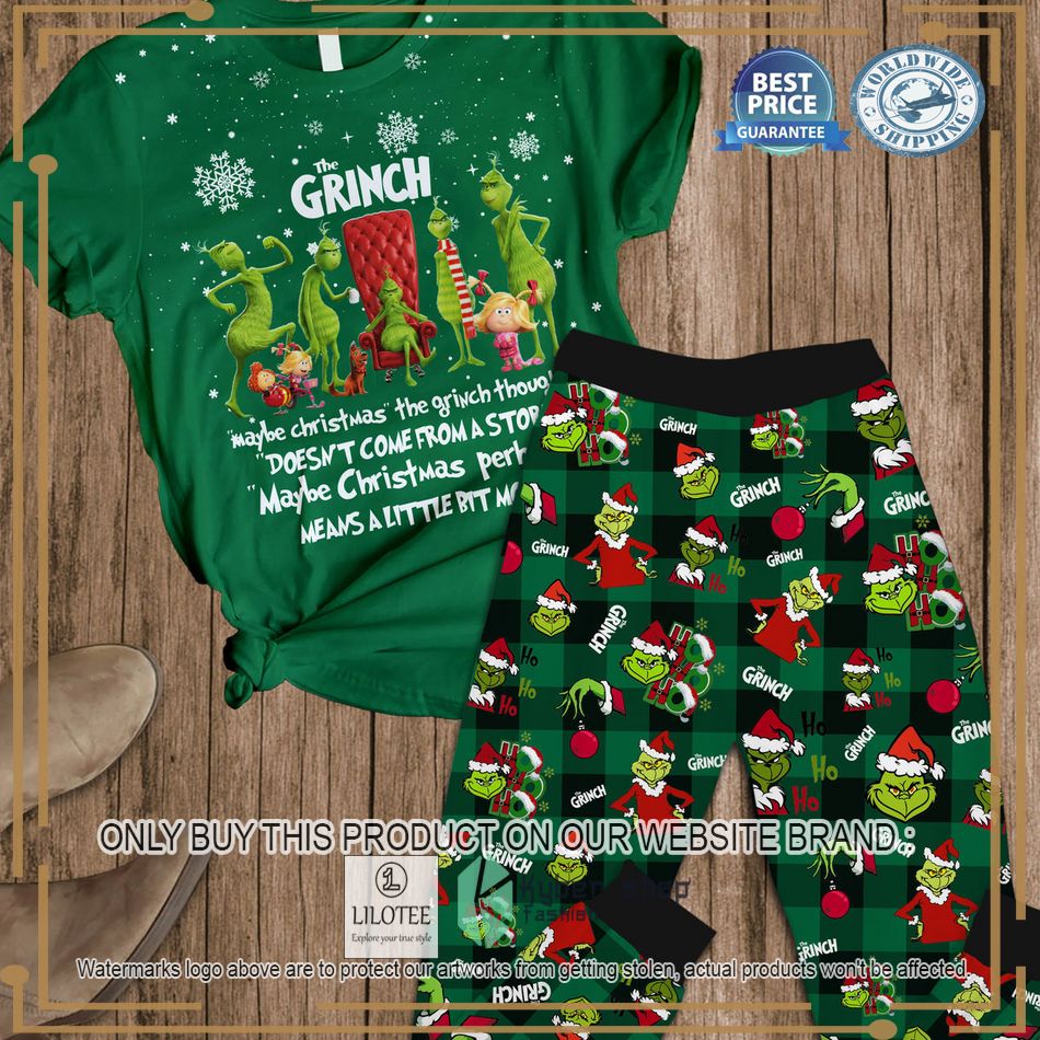 Grinch Maybe Christmas Perhaps Means A Little Bit More Pajamas Set - LIMITED EDITION 7
