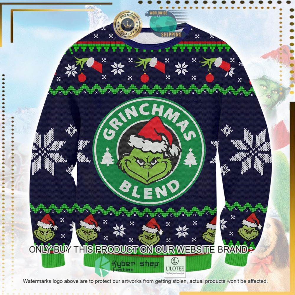 grinchmas blend navy ugly sweater 1 58954
