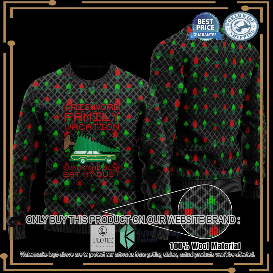 griswold family vacation burn some dust eat my dust christmas sweater 1 9866