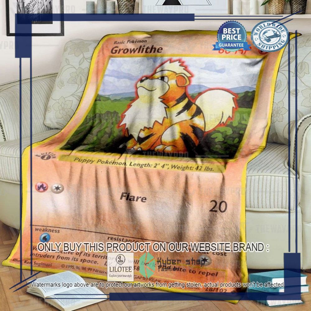 Growlithe 1st Edition Pokemon Blanket - LIMITED EDITION 6